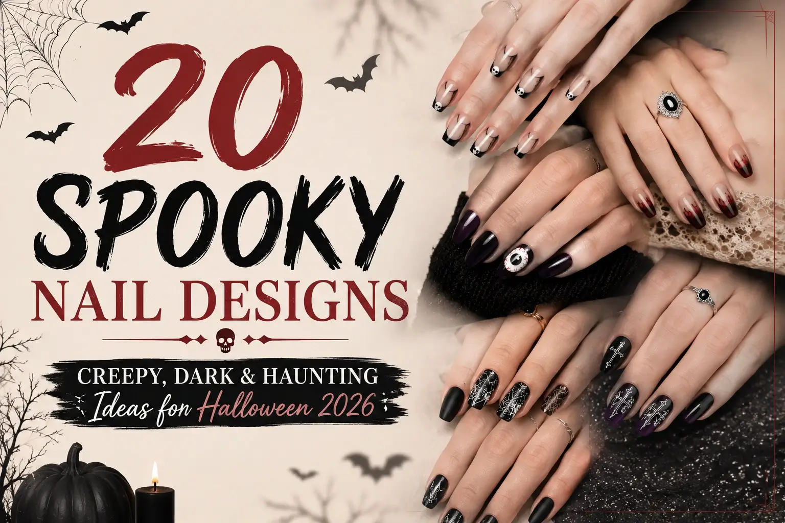 Home 15 20 Spooky Nail Designs for Halloween 2026