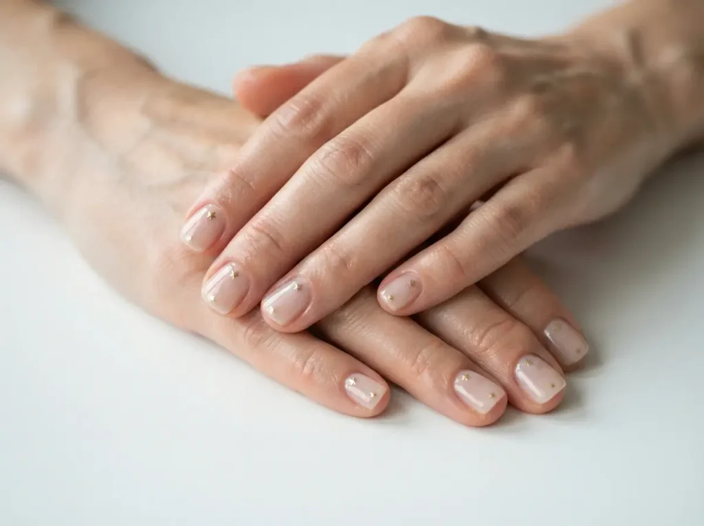 Back to School Nails 2026: 15 Cute & School-Friendly Ideas 16 Clear glossy nails with tiny gold star accents for a minimalist back-to-school manicure.