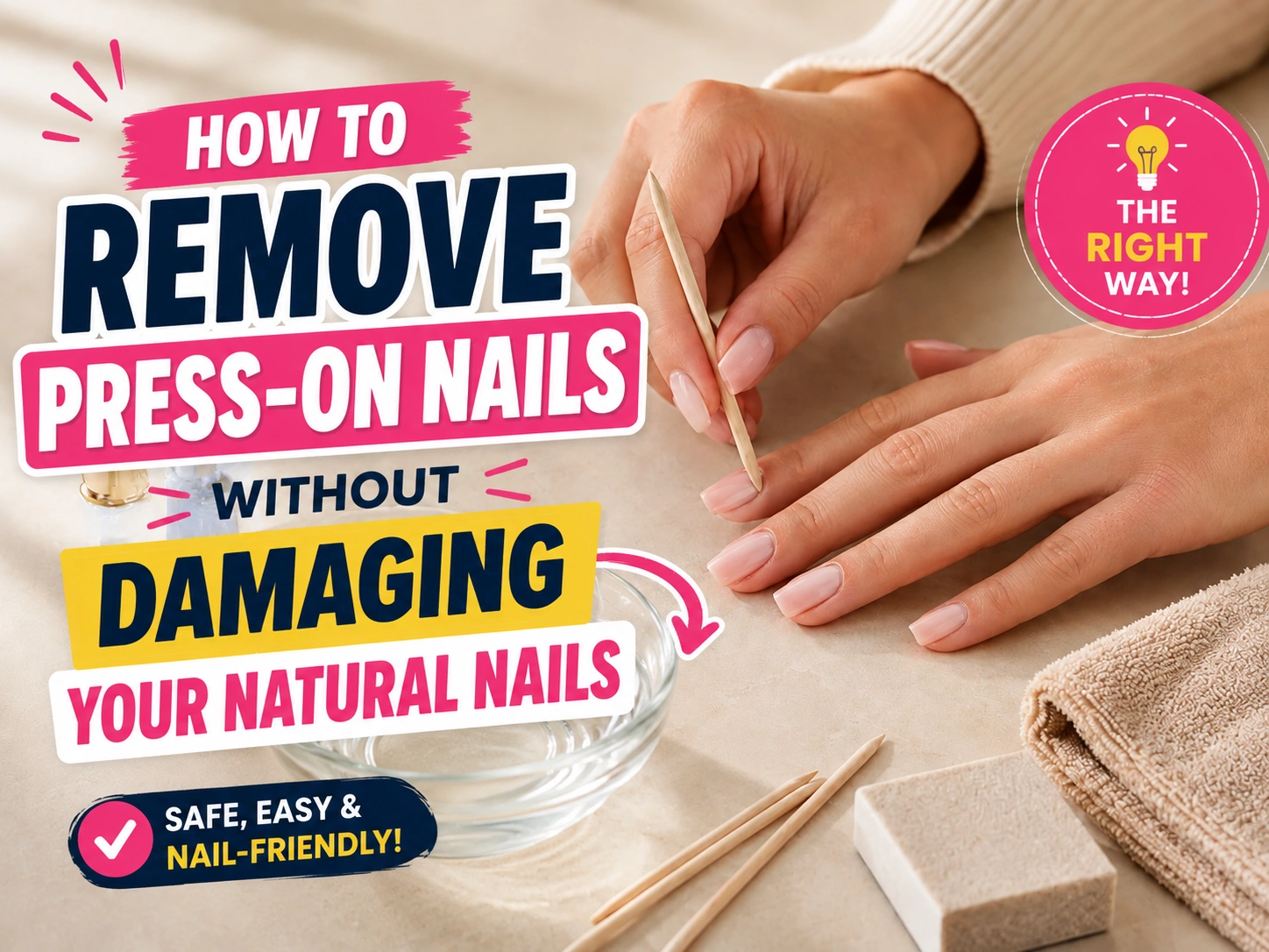 Home 2 How to safely remove press-on nails without damaging natural nails