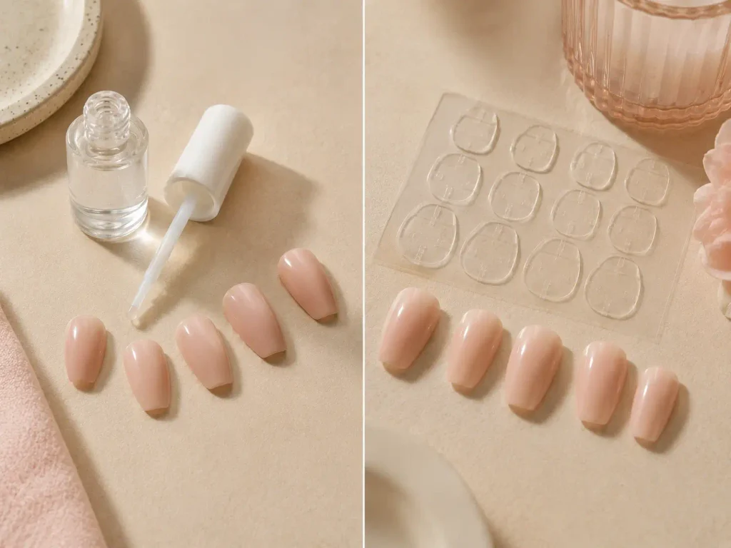 Why Won't My Press-On Nails Stay On? 7 Reasons and How to Fix Them 6 Nail glue and adhesive tabs for press-on nails