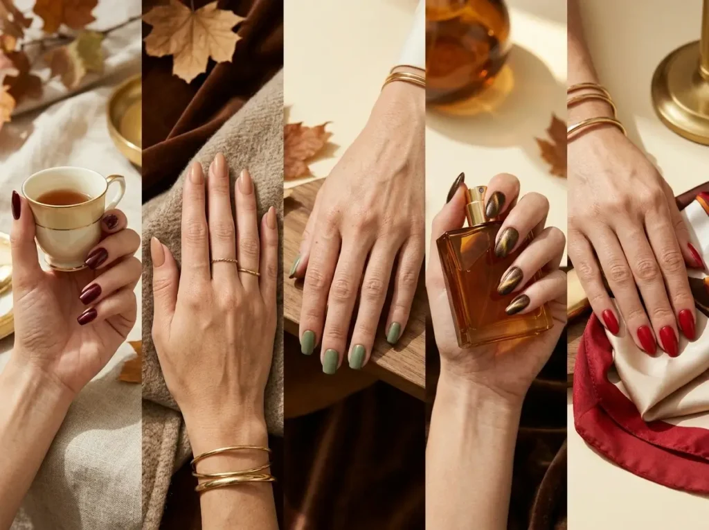 September Nail Ideas 2026: 15 Pretty Designs for the Summer-to-Fall Transition 1 best September nail ideas featuring burgundy, caramel, sage, cat eye and red nails