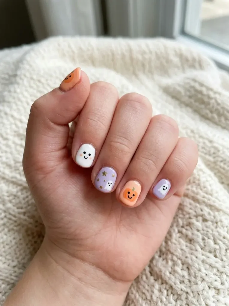 Halloween Nails 2026: 30+ Cute, Classy & Spooky Designs 10 cute simple Halloween nails for kids