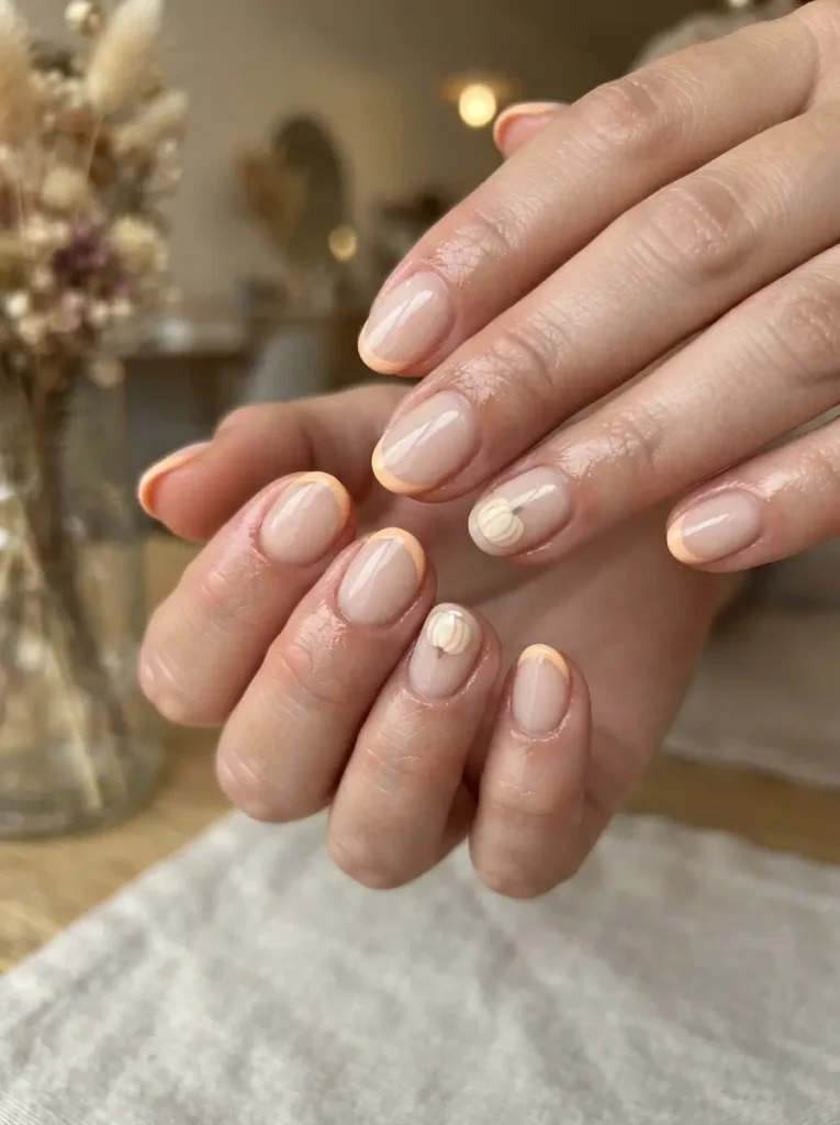 Halloween Nails 2026: 30+ Cute, Classy & Spooky Designs 2 pastel pumpkin French tip Halloween nails