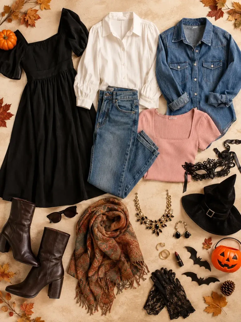 Three easy Halloween costume ideas for women: witch, black cat and vampire